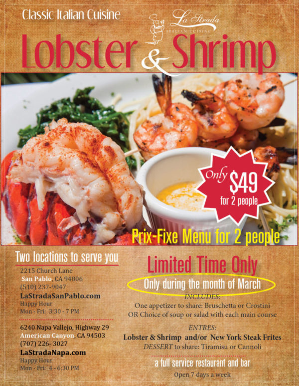 La-Strada-Restaurant-March-Special-2017-lobster-dinner